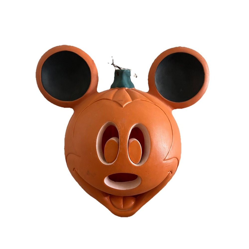 Mickey Mouse‎ Jack O Lantern Halloween Blow Mold Plastic Light up Vintage
